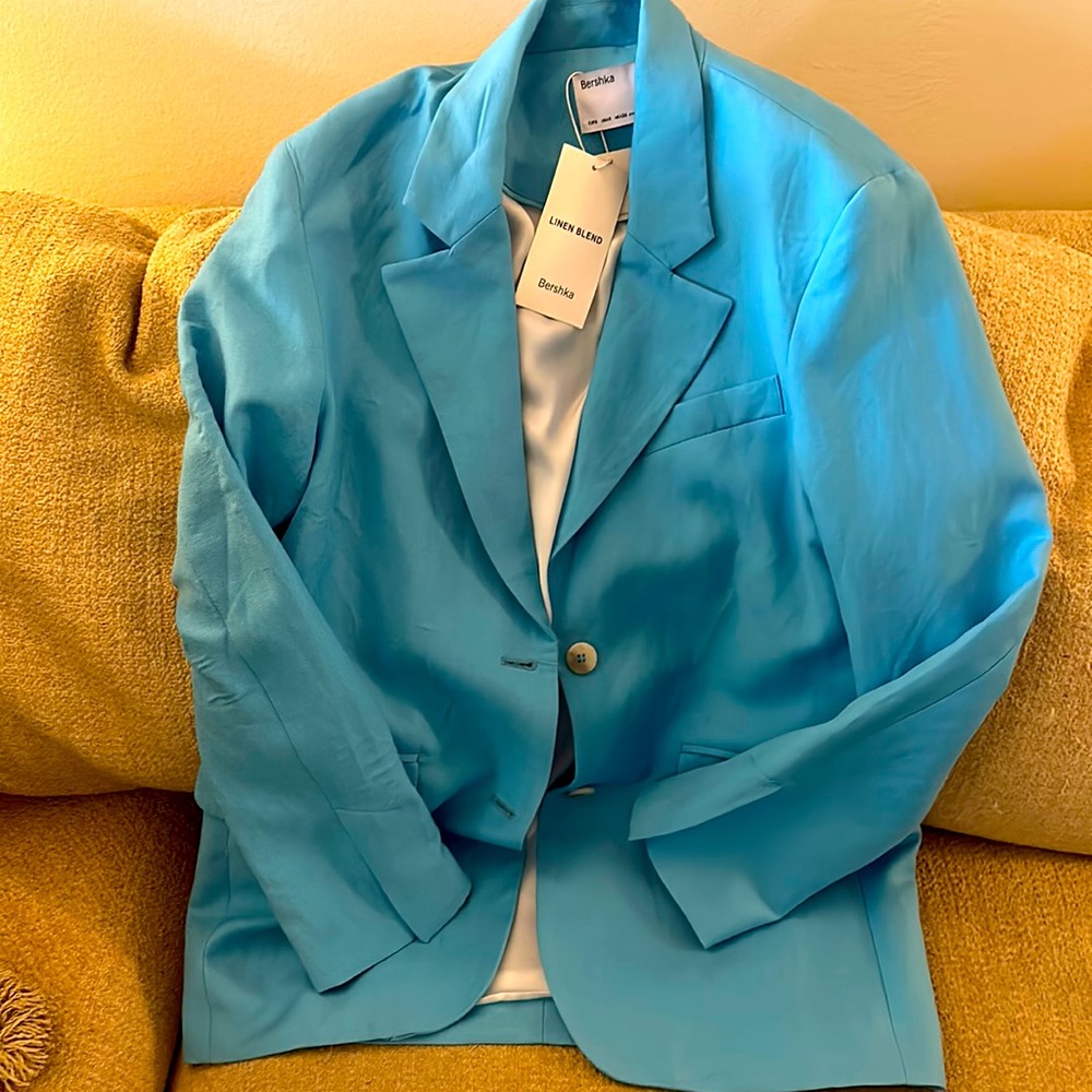 Bershka size s nwt womens linen jacket
